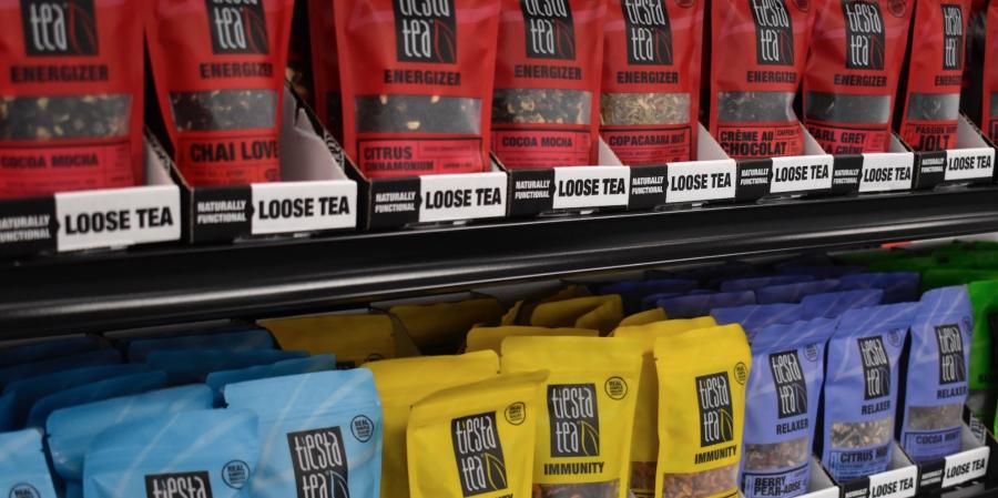 Tiesta teas on grocery shelves