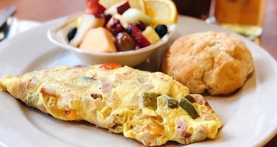 Veggie omelet served at Wishbone