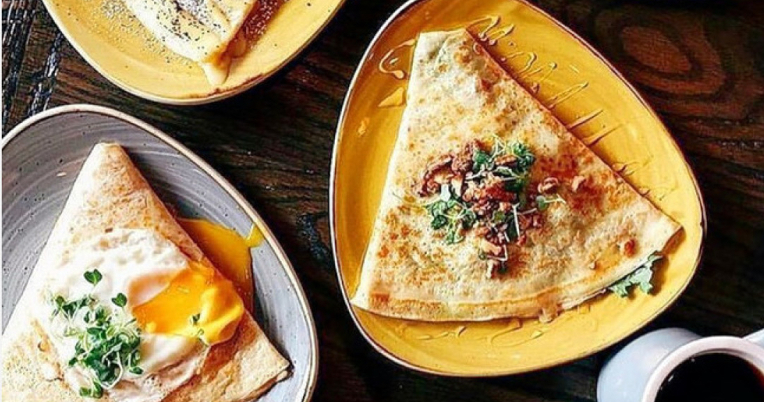 Crepes served at The Crepe Shop