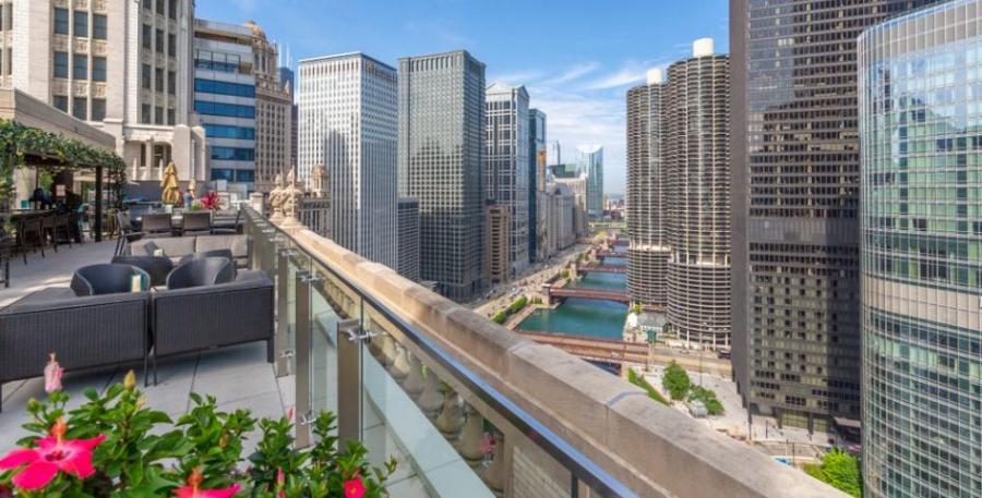 View from a Chicago rooftop