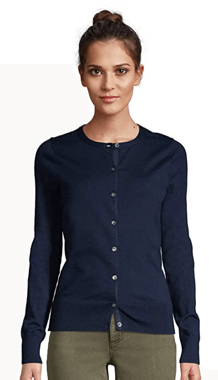 Lands' End Supima Cotton Cardigan Sweater