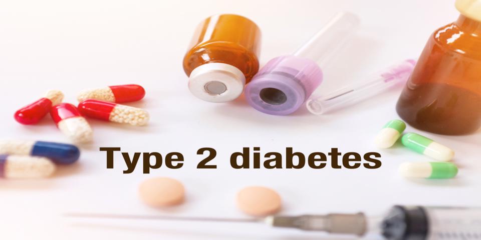 Type 2 diabetes pills on a table