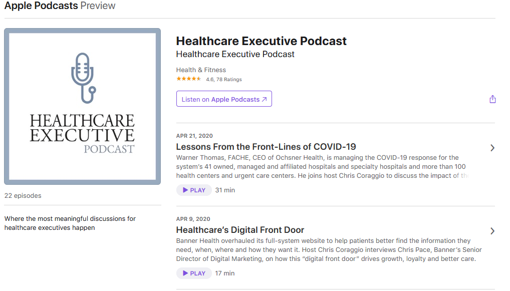 The Healthcare Executive Podcast