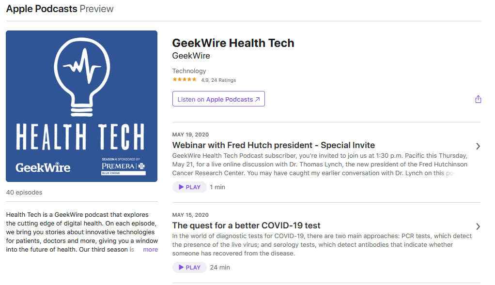 GeekWire Health Tech