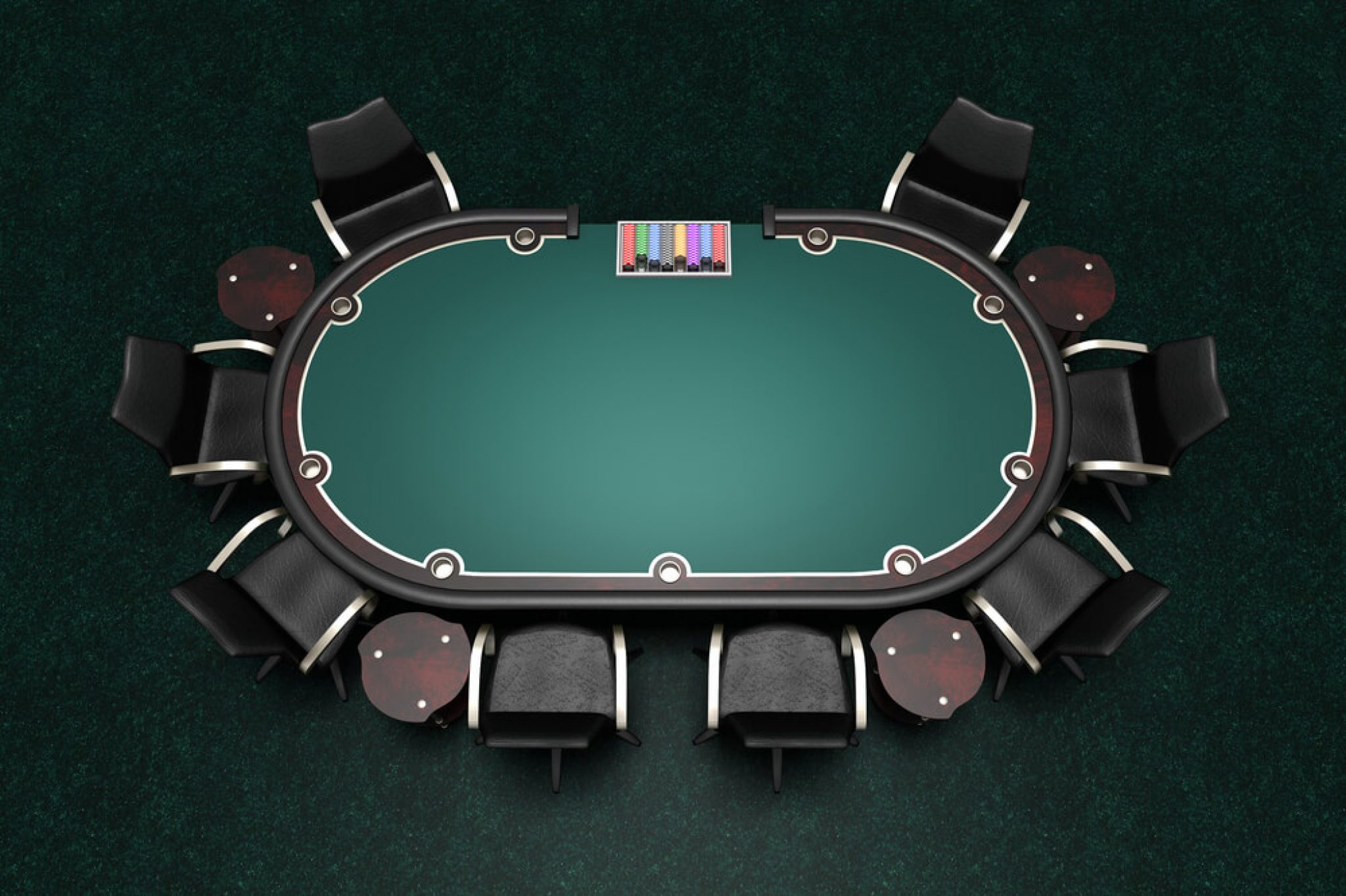 Покерный стол сверху