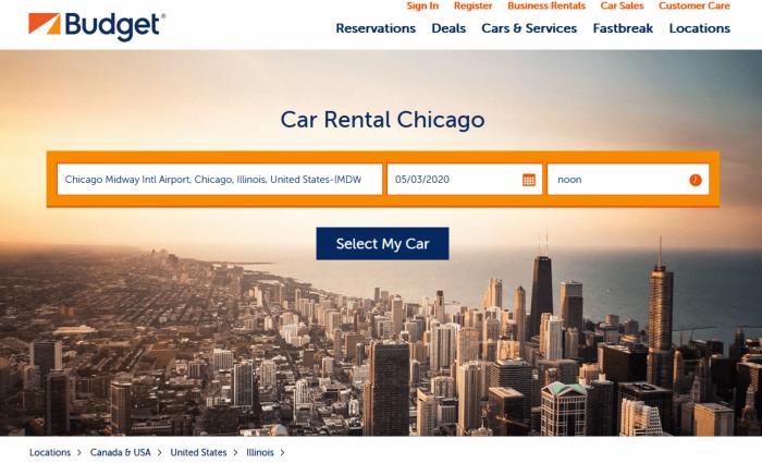 Budget car rental