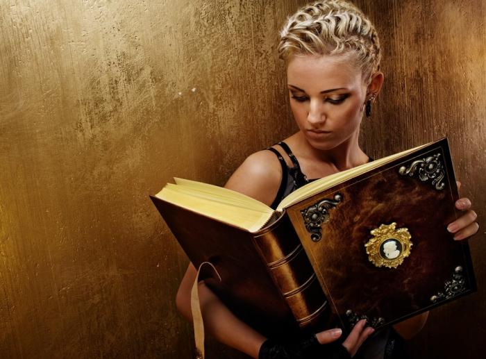 woman reading cyberpunk books