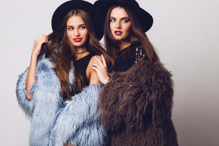 Simplee Women's Long Sleeve Faux Fur Warm Coat