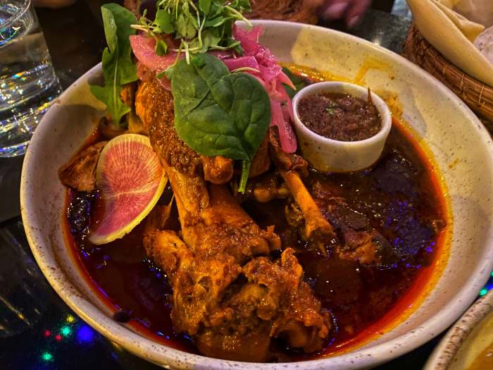 Cochinita Pibil, the chef’s famous pork shank Tzuco Restaurant Chicago dish what to eat 