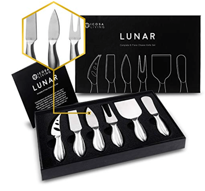 Lunar Premium 6-Piece Cheese Knife Set