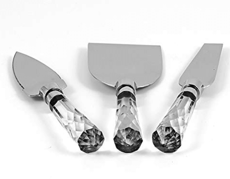 Crystal Handled Cheese Knives Set