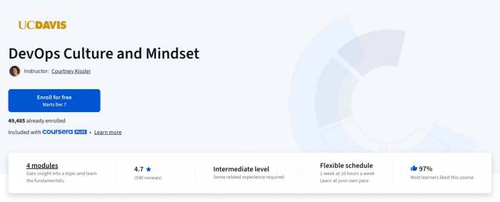 DevOps Culture and Mindset Courtney Kissler Instructor: Courtney Kissler