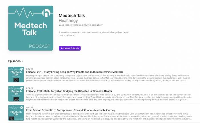 Medtech Talk                                 A weekly conversation with the innovators who will change how health care is delivered.
